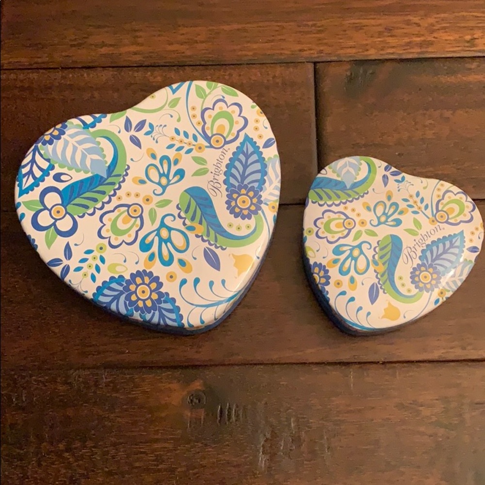 Set of 2 Blue Floral Brighton Tins